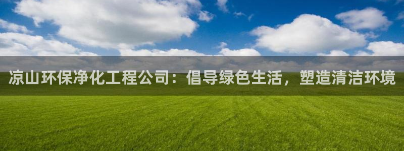 亿万app下载：凉山环保净化工程公司：倡导绿色生活，塑造清洁环境