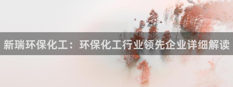 亿万首富手游兑换码：新瑞环保化工：环保化工行业领先企业详细解读