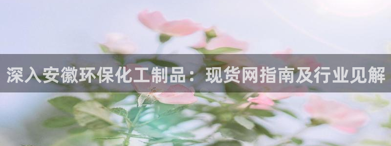 亿万先生手游下载：深入安徽环保化工制品：现货网指南及行业见解