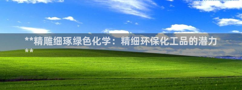 亿万剪辑：**精雕细琢绿色化学：精细环保化工品的潜力
**