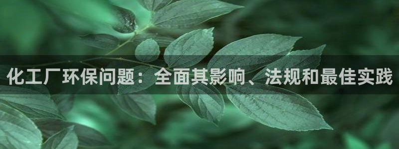 亿万贴吧：化工厂环保问题：全面其影响、法规和最佳实践